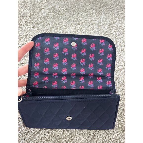 Vera Bradley Blue Cuban Tiles Tote Bag & Navy Wallet Set - Picture 6 of 8